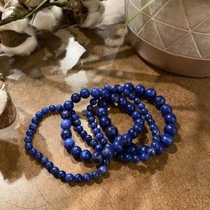4 piece royal blue bracelet set